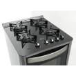 FOGAO FISCHER GRAN CHEFF PISO 4 BOCAS INOX CHAMA RAPIDA MESA DE VIDRO BIVOLT - - (26987-59775)