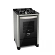 FOGAO FISCHER GRAN CHEFF PISO 4 BOCAS INOX CHAMA RAPIDA MESA DE VIDRO BIVOLT - - (26987-59775)