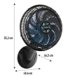 Ventilador de Parede Arno VE9P X-treme 40CM 9 Pás Preto 220V